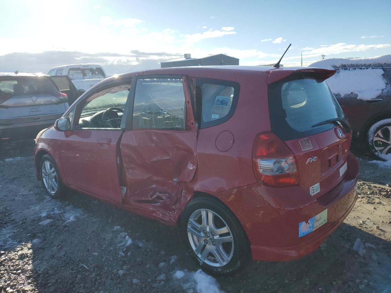 2008 Honda Fit VIN JHMGD38678S035078 Copart auction photo, side damage thumbnail 2