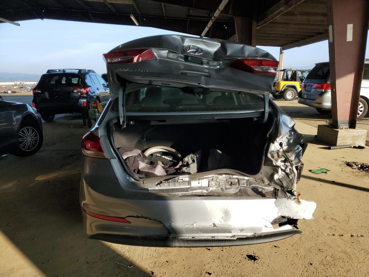 2017 Hyundai Elantra VIN 5NPD84LF0HH035203 Copart auction photo, rear end damage thumbnail 6