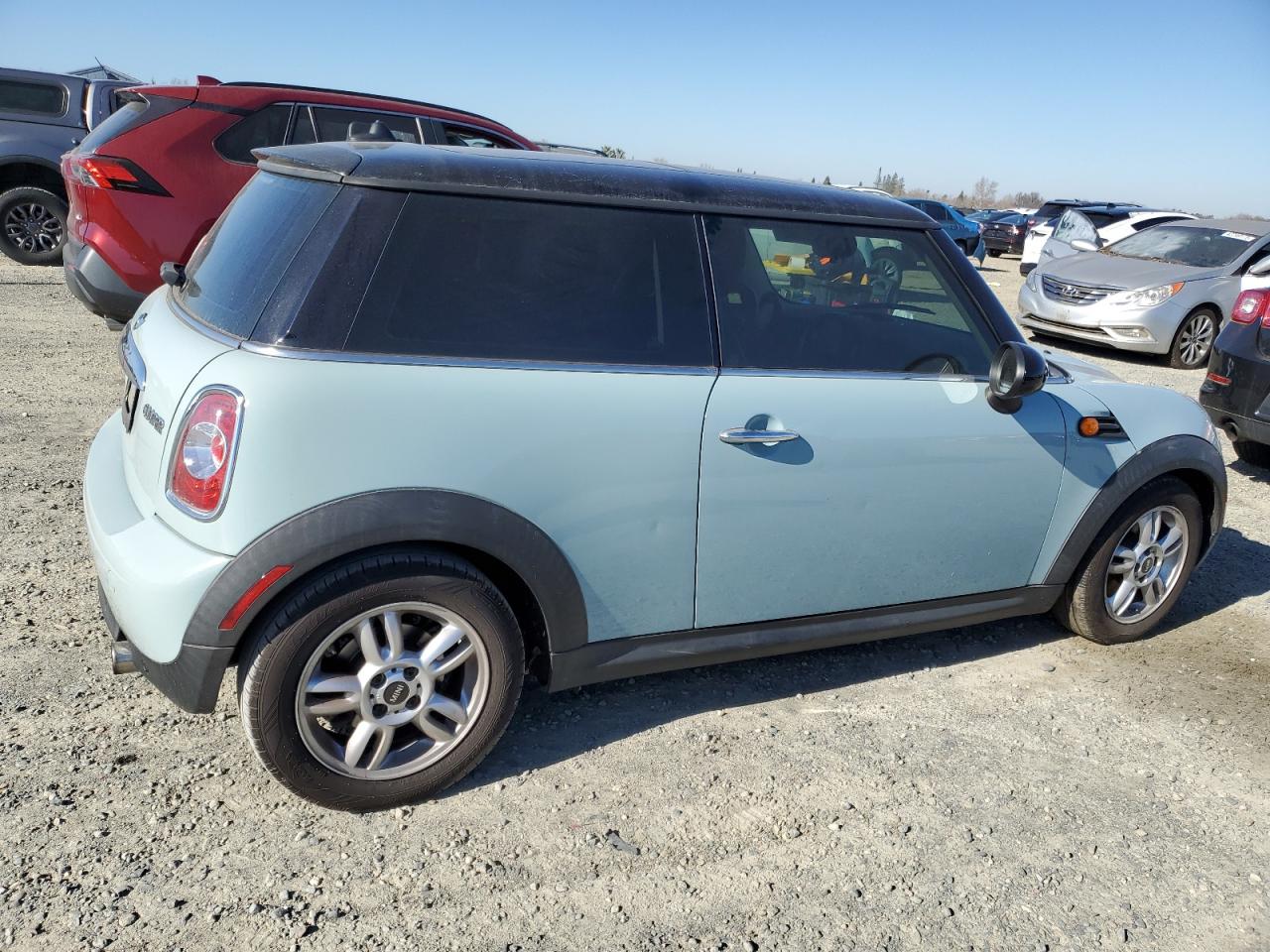 2012 MINI Cooper VIN WMWSU3C59CT255767 Copart auction photo, side damage thumbnail 3