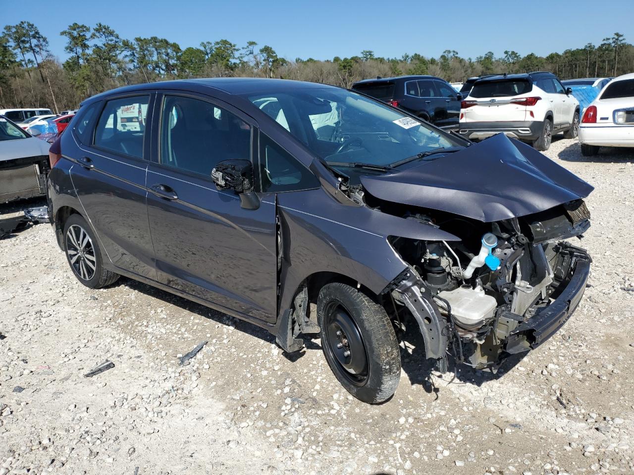 2018 Honda Fit VIN 3HGGK5H04JM701506 Copart auction photo, front end / side damage thumbnail 4