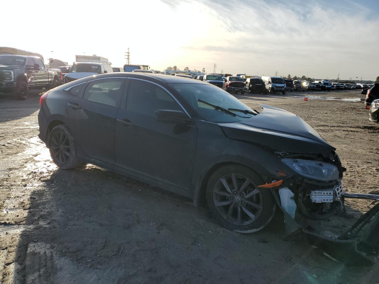 2019 Honda Civic VIN 19XFC1F38KE018345 Copart auction photo, front end / side damage thumbnail 4