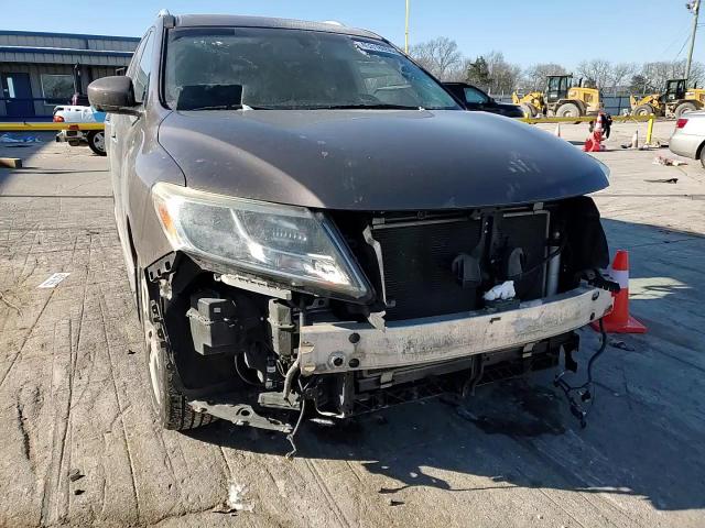 2015 Nissan Pathfinder VIN 5N1AR2MN2FC659180 Copart auction photo, side / front end damage thumbnail 15