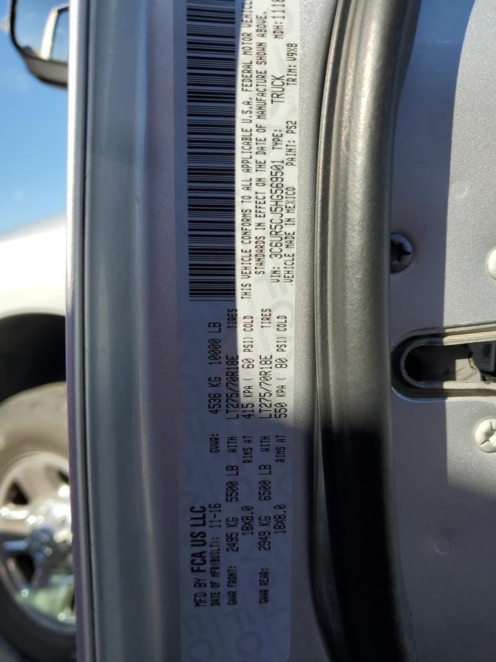 2017 RAM 2500 VIN 3C6UR5CJ5HG569501 Copart auction photo, front end / rear end damage thumbnail 14