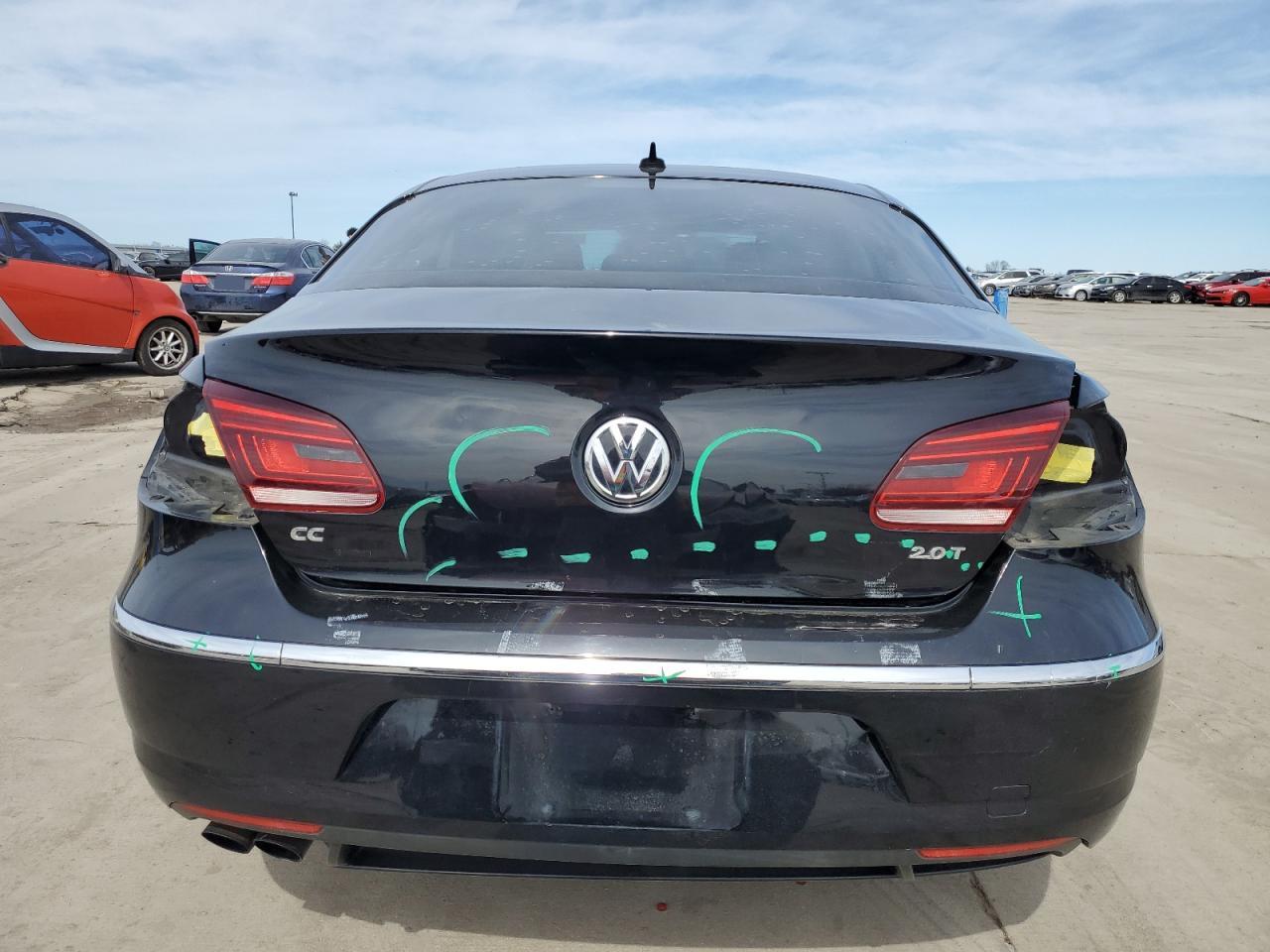 2014 Volkswagen Passat CC VIN WVWBN7AN7EE521448 Copart auction photo, rear end damage thumbnail 6
