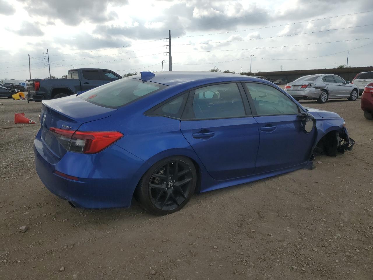 2022 Honda Civic VIN 2HGFE2F56NH576156 Copart auction photo, front end damage thumbnail 3