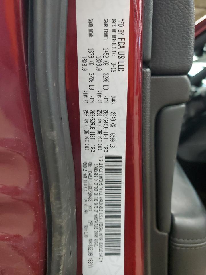 2019 Jeep Grand Cherokee VIN 1C4RJFBG6KC730465 Copart auction photo, side / front end damage thumbnail 12