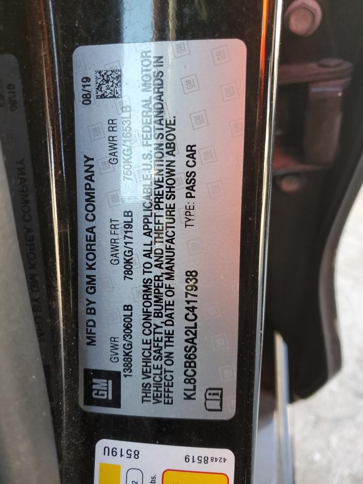 2020 Chevrolet Spark VIN KL8CB6SA2LC417938 Copart auction photo, side / undercarriage damage thumbnail 14