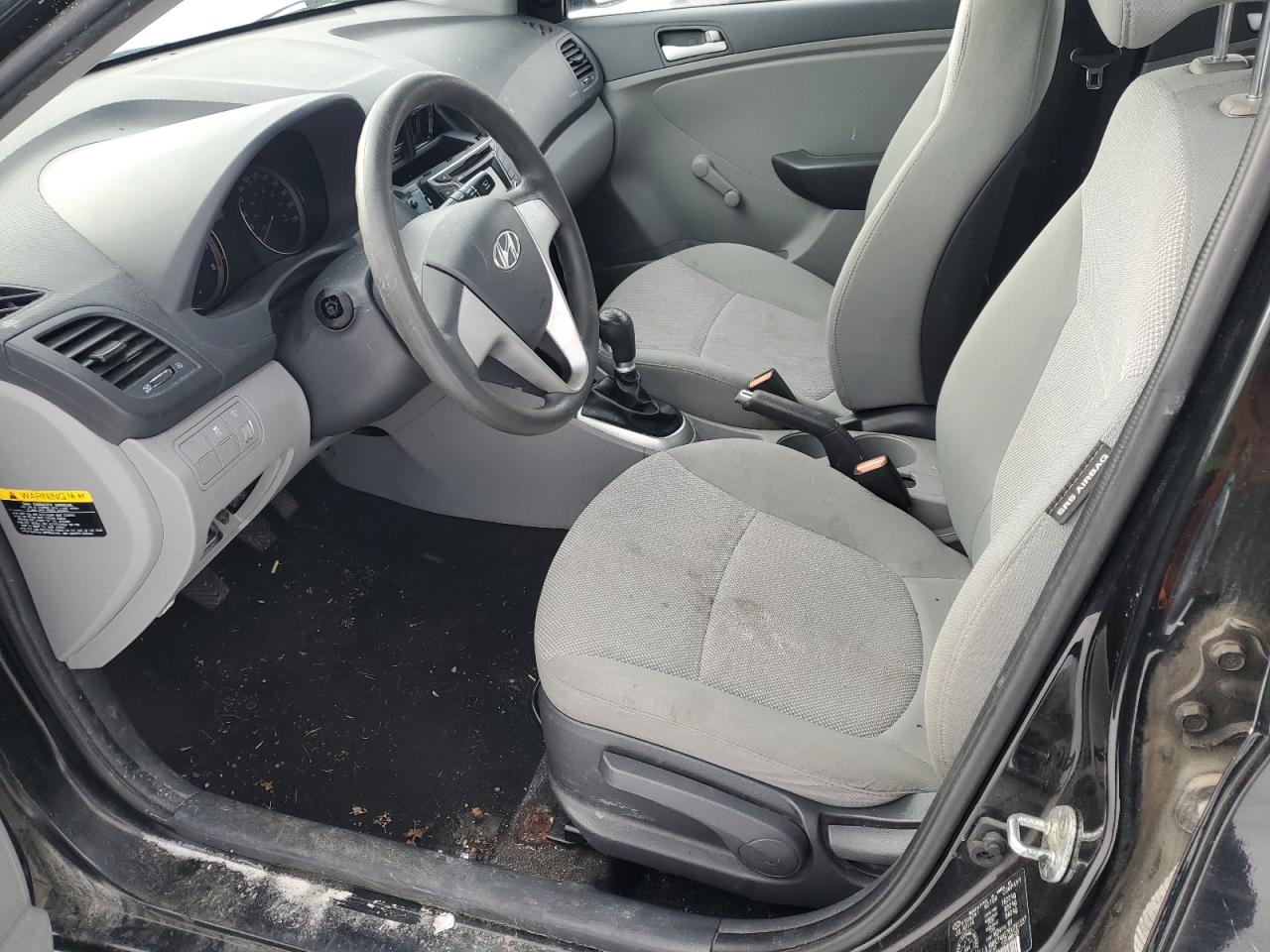 2014 Hyundai Accent VIN KMHCT4AE7EU761237 Copart auction photo, side damage thumbnail 7