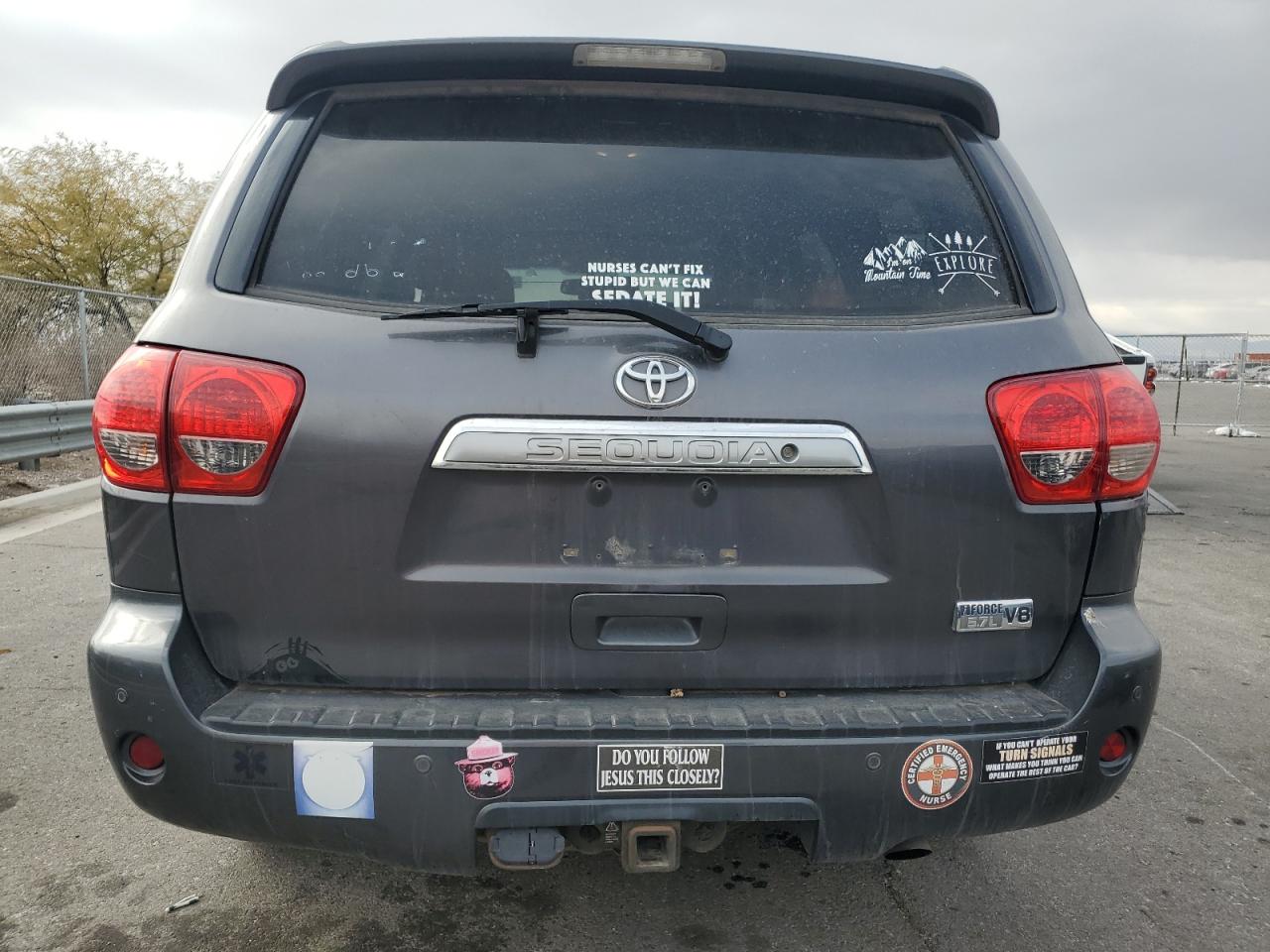 2012 Toyota Sequoia VIN 5TDJY5G1XCS068137 Copart auction photo, side / rear end damage thumbnail 6