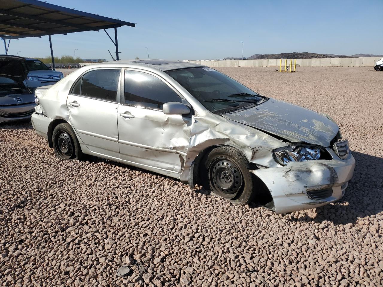 2003 Toyota Corolla VIN 2T1BR38EX3C099386 Copart auction photo, all over damage thumbnail 4