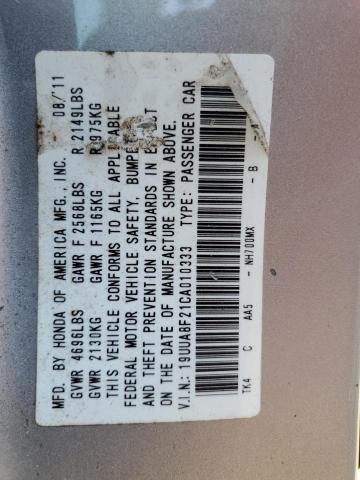 2012 Acura TL VIN 19UUA8F21CA010333 Copart auction photo, front end damage thumbnail 12
