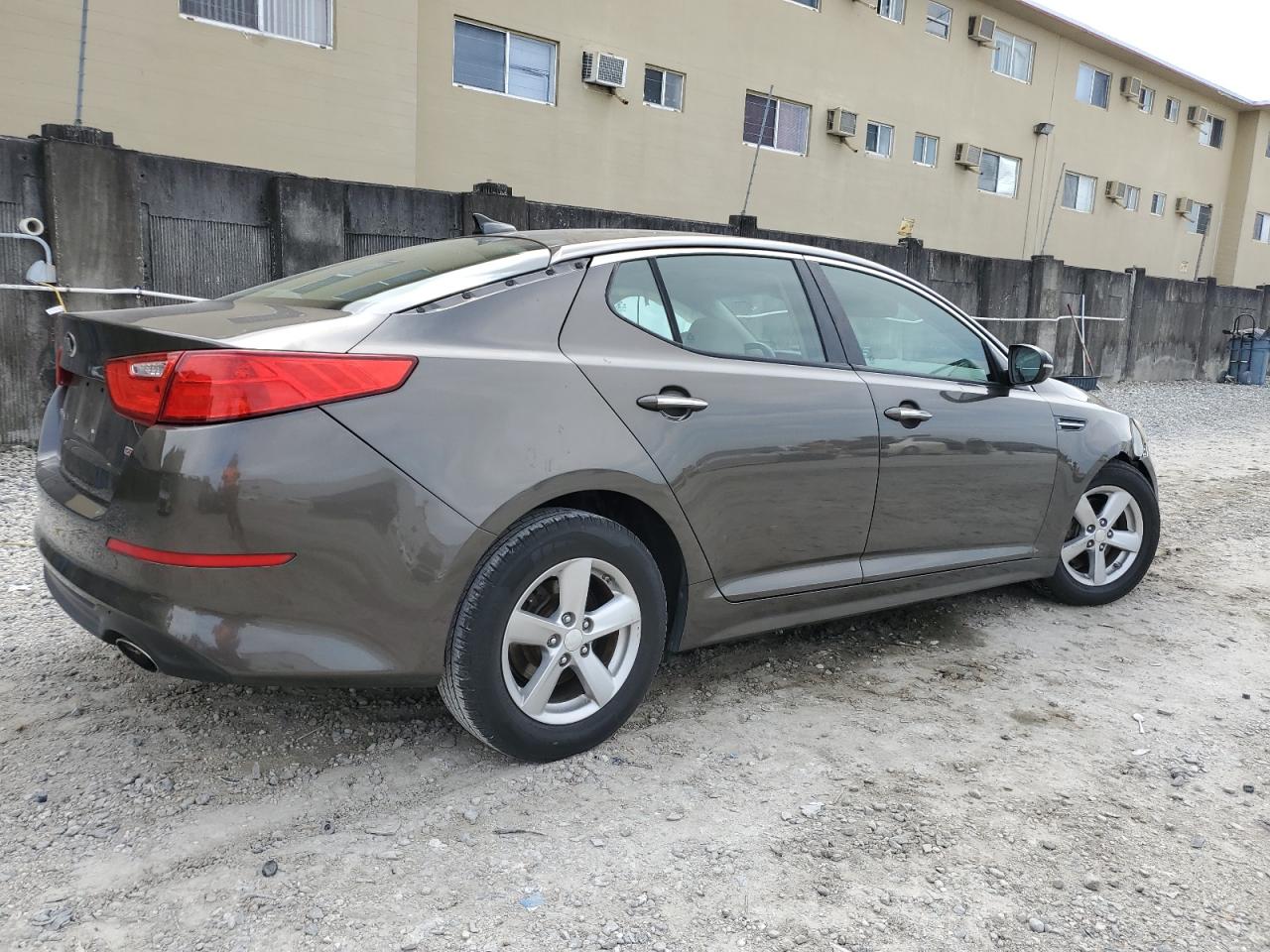 2014 KIA Optima VIN 5XXGM4A71EG351642 Copart auction photo, undercarriage / front end damage thumbnail 3