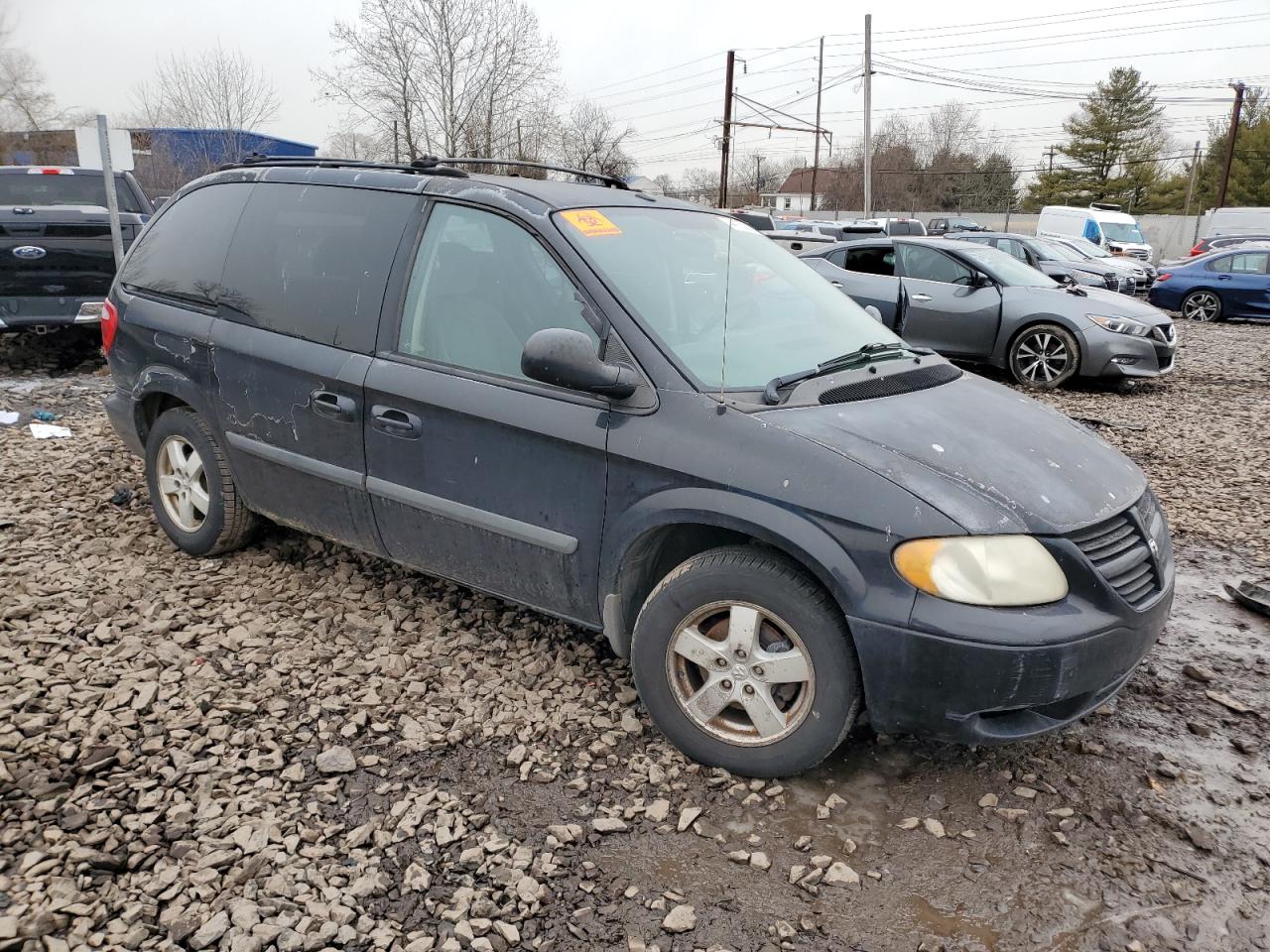 2006 Dodge Caravan VIN 1D4GP45R76B505509 Copart auction photo, side / rear end damage thumbnail 4