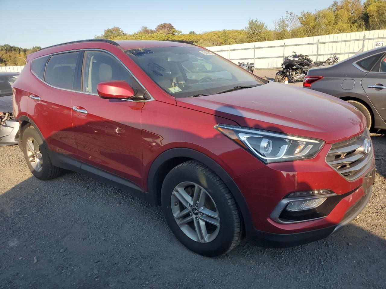 2017 Hyundai Santa Fe VIN 5XYZUDL89HG394054 Copart auction photo, rear end / minor dent/scratches damage thumbnail 4