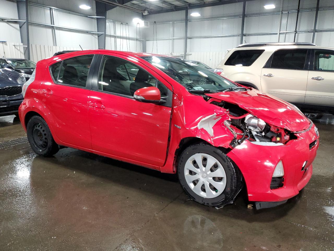 2014 Toyota Prius VIN JTDKDTB39E1559702 Copart auction photo, front end damage thumbnail 4