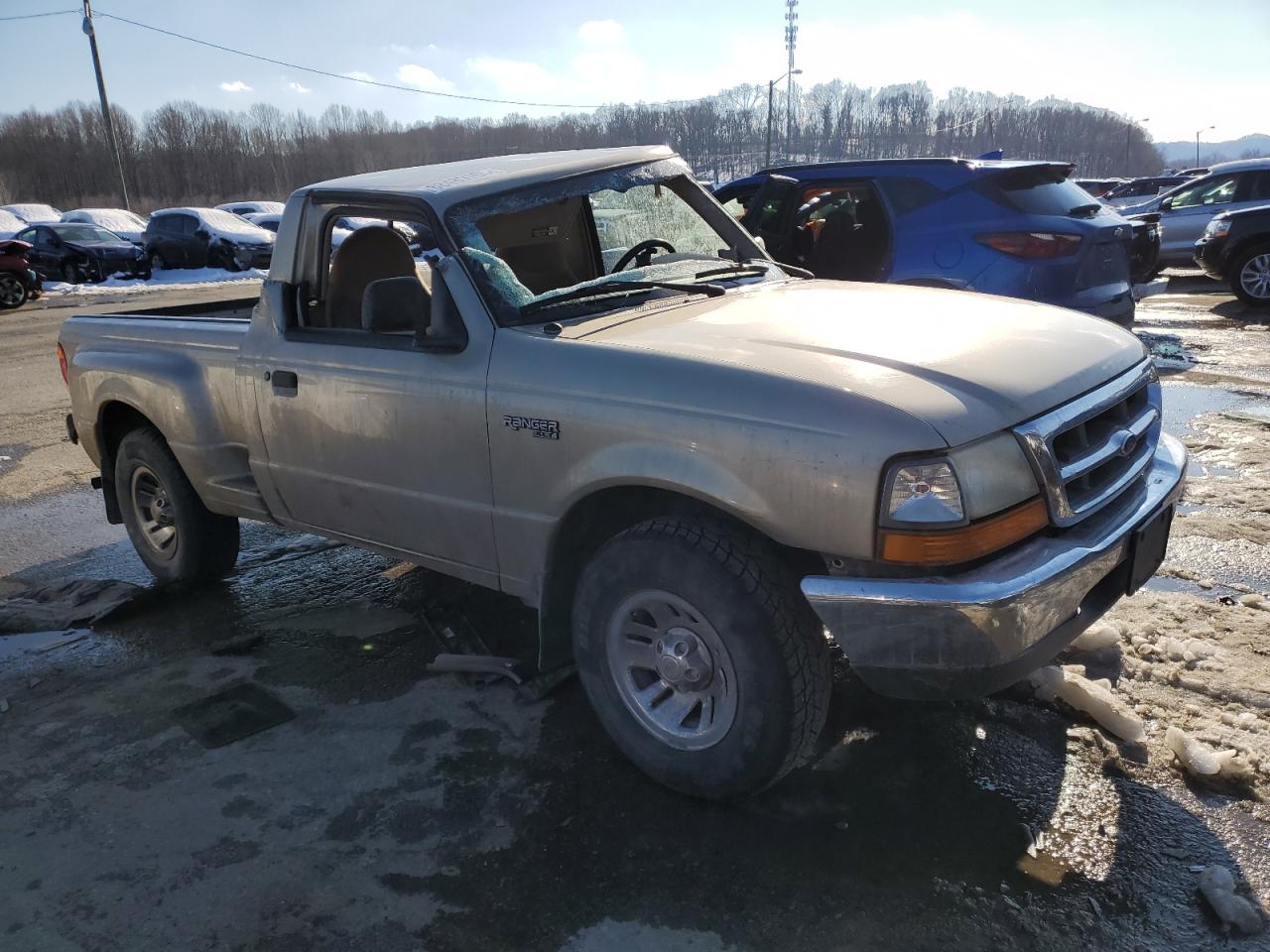 1999 Ford Ranger VIN 1FTYR10C8XPB98708 Copart auction photo, side damage thumbnail 4