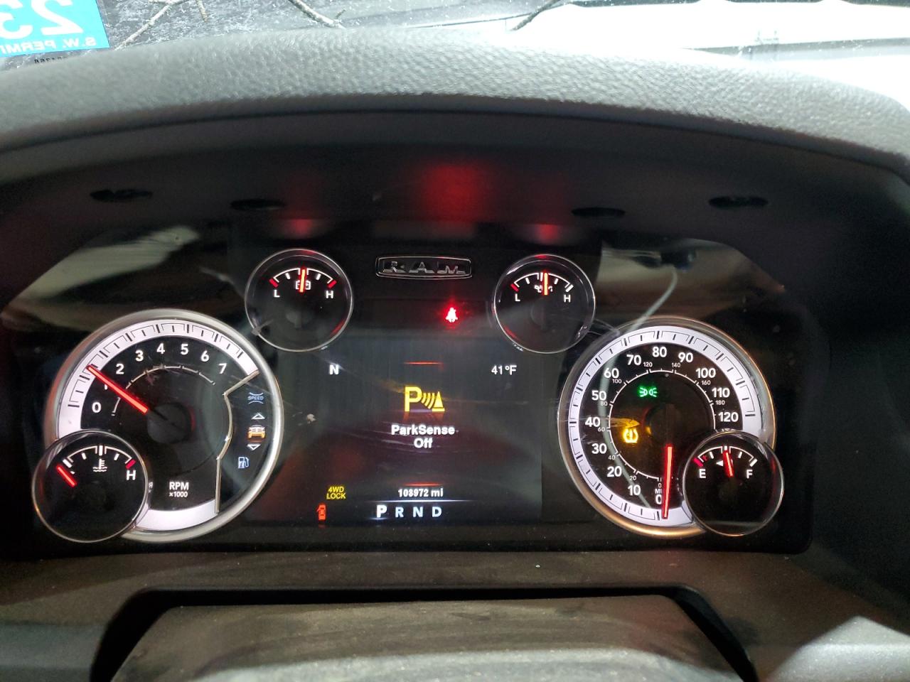 2014 RAM 1500 VIN 1C6RR7LTXES400484 Copart auction photo, front end / side damage thumbnail 9