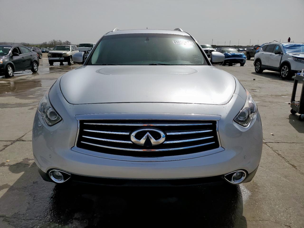 2015 Infiniti QX70 VIN JN8CS1MU6FM381076 Copart auction photo, front end damage thumbnail 5