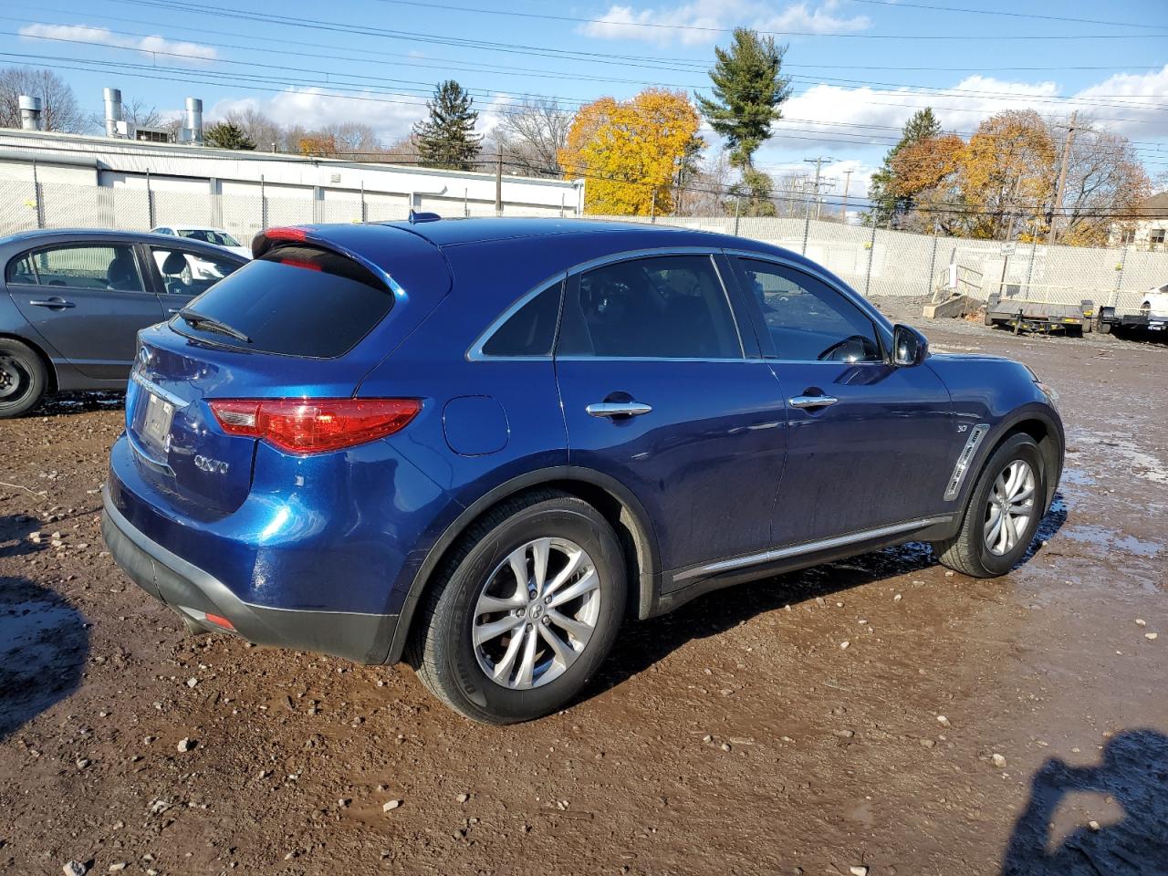 2017 Infiniti QX70 VIN JN8CS1MW7HM414879 Copart auction photo, side damage thumbnail 3