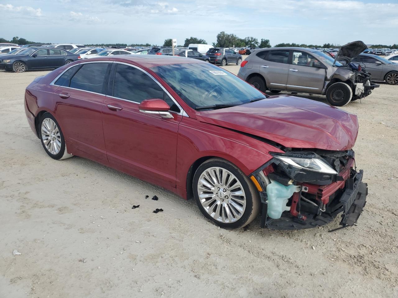 2013 Lincoln MKZ VIN 3LN6L2GK1DR822053 Copart auction photo, front end damage thumbnail 4