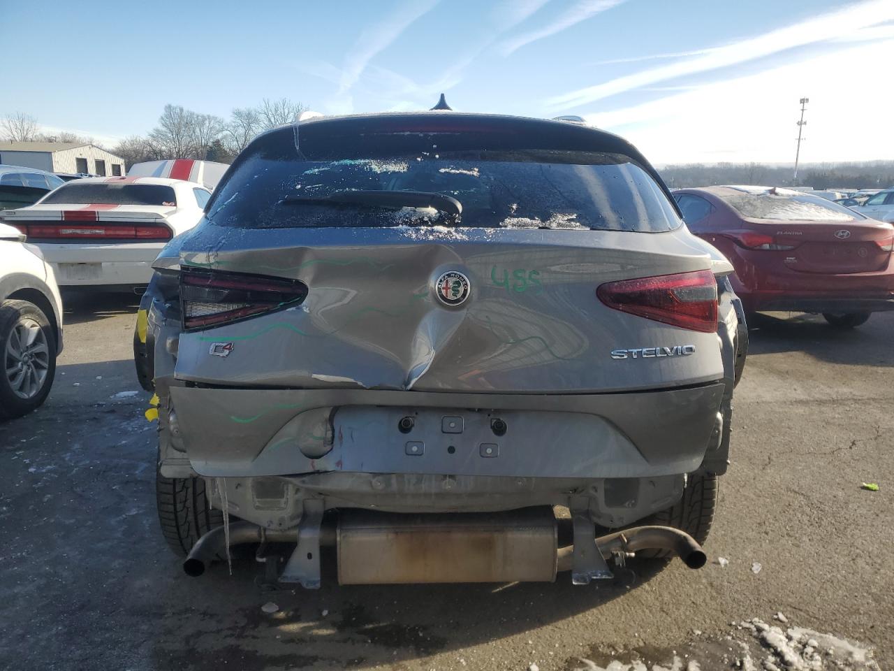2020 Alfa Romeo Stelvio VIN ZASPAKANXL7C98870 Copart auction photo, rear end / stripped damage thumbnail 6