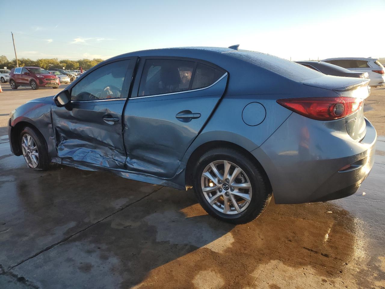 2014 Mazda 3 VIN JM1BM1V72E1154901 Copart auction photo, side / front end damage thumbnail 2