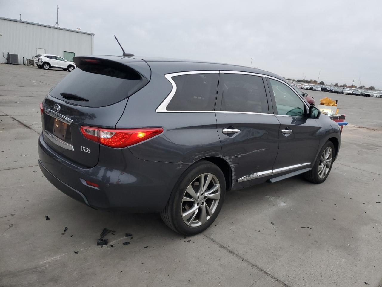 2013 Infiniti JX VIN 5N1AL0MM3DC327291 Copart auction photo, side damage thumbnail 3