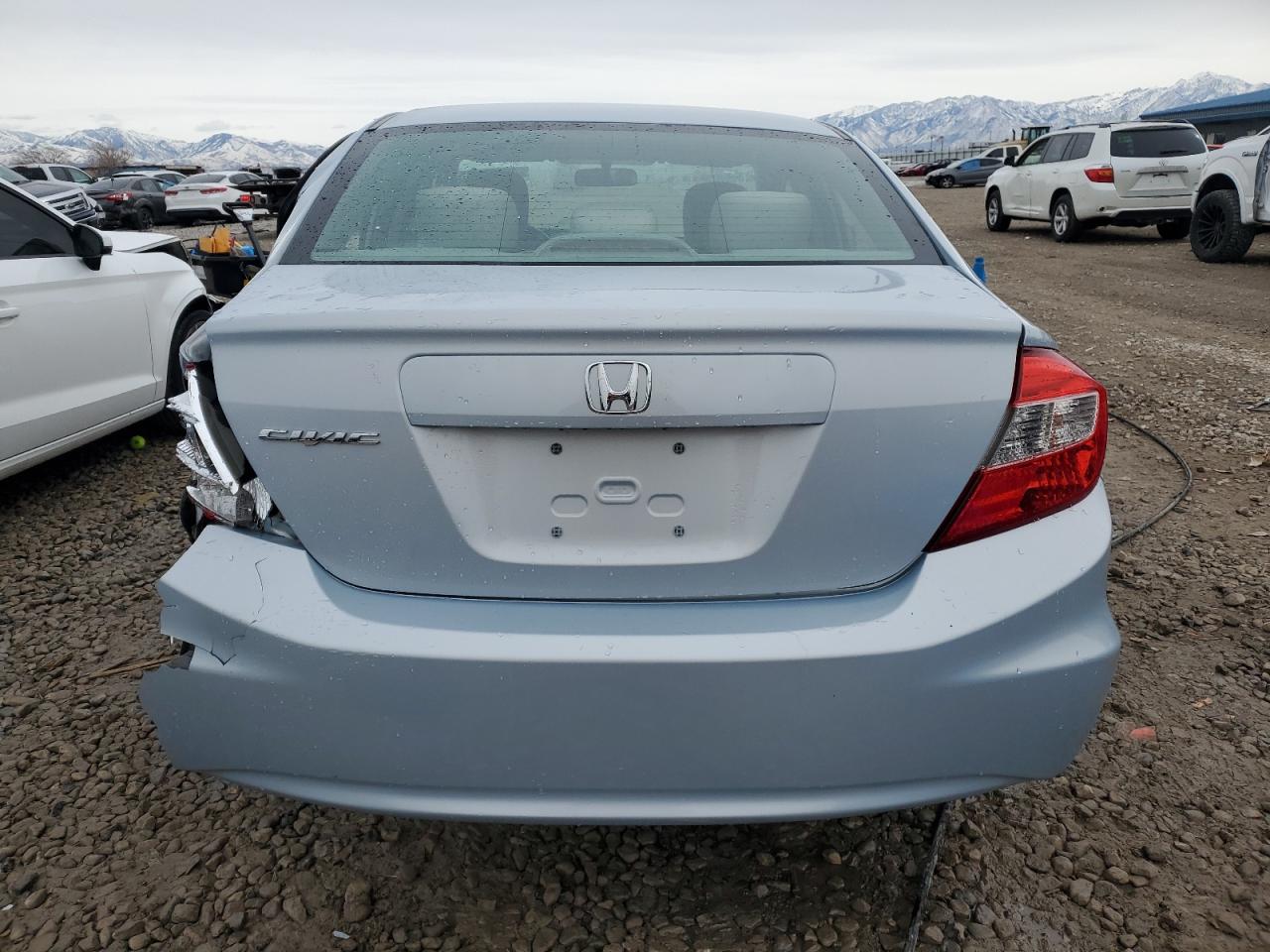 2012 Honda Civic VIN 2HGFB2F57CH585535 Copart auction photo, side / rear end damage thumbnail 6