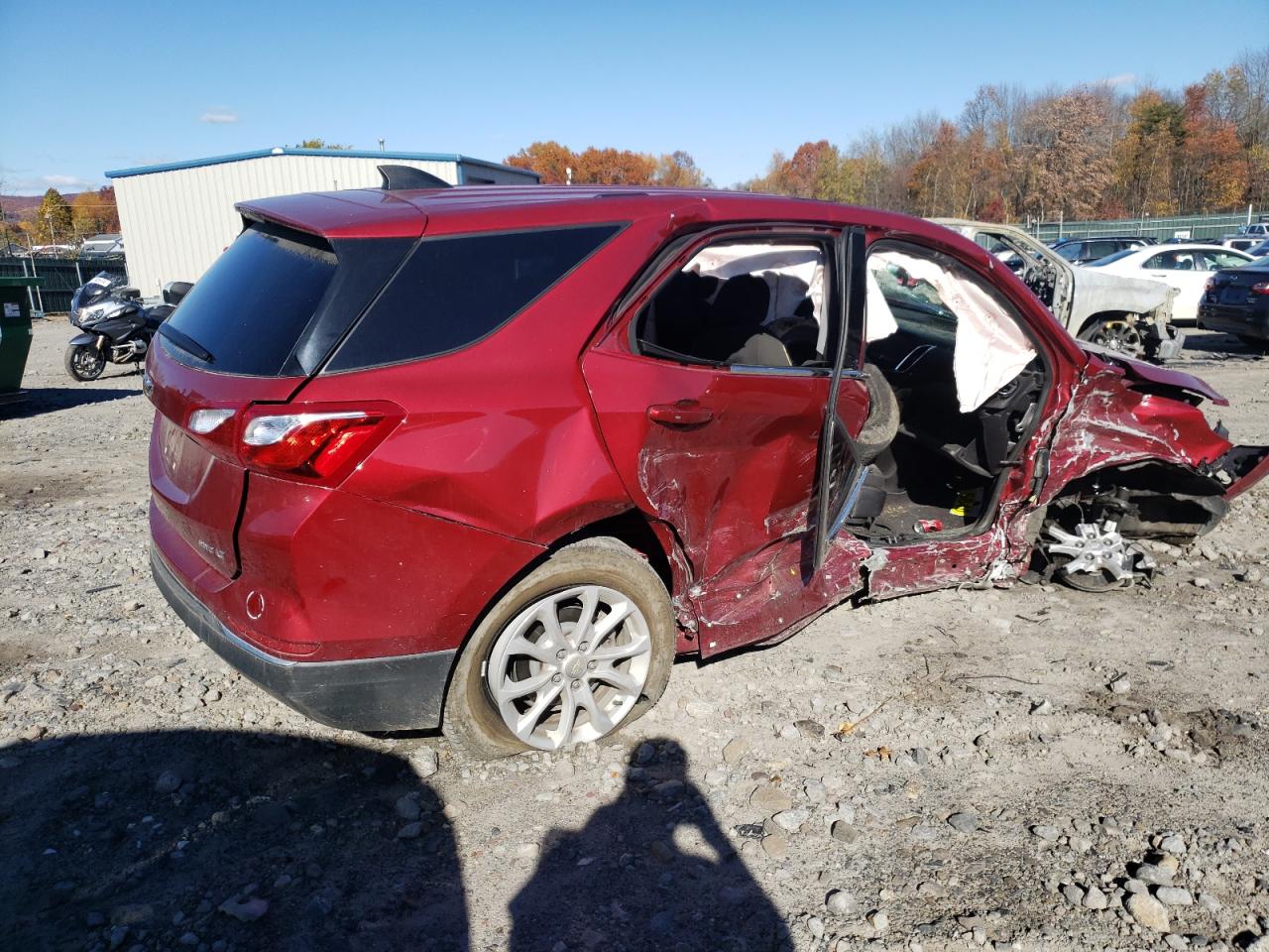 2018 Chevrolet Equinox VIN 3GNAXSEV7JL313476 Copart auction photo, all over damage thumbnail 3
