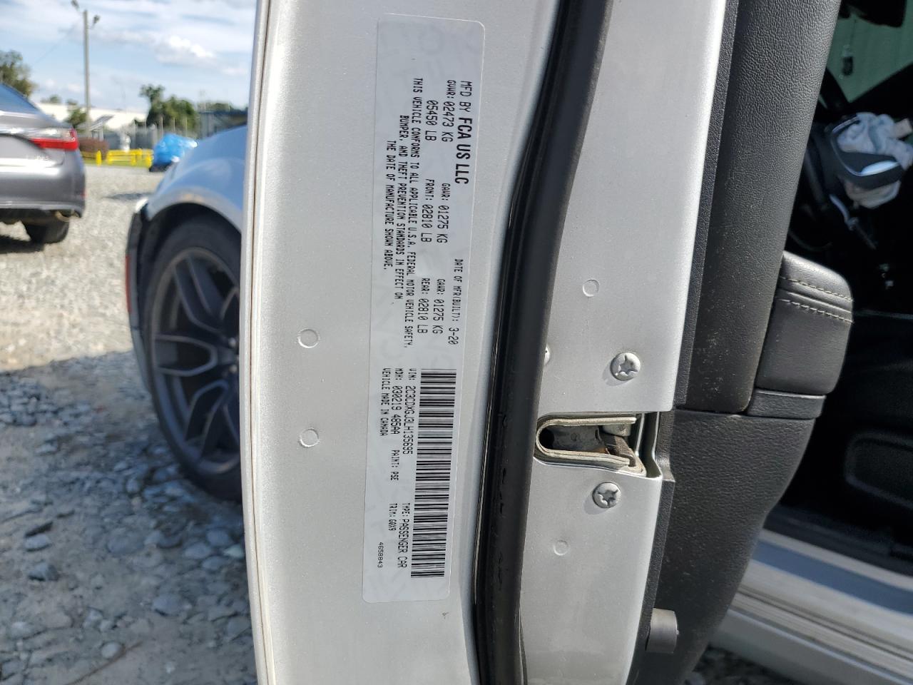 2020 Dodge Charger VIN 2C3CDXGJ3LH135695 Copart auction photo, front end damage thumbnail 14