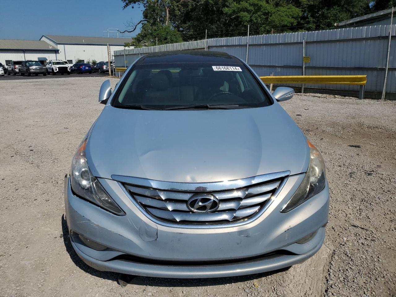 2013 Hyundai Sonata VIN 5NPEC4AC2DH671322 Copart auction photo, front end / top/roof damage thumbnail 5
