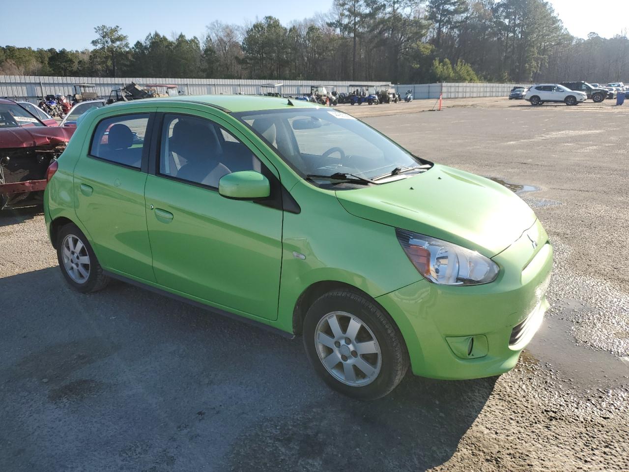 2014 Mitsubishi Mirage VIN ML32A4HJ1EH021896 Copart auction photo, rear end damage thumbnail 4