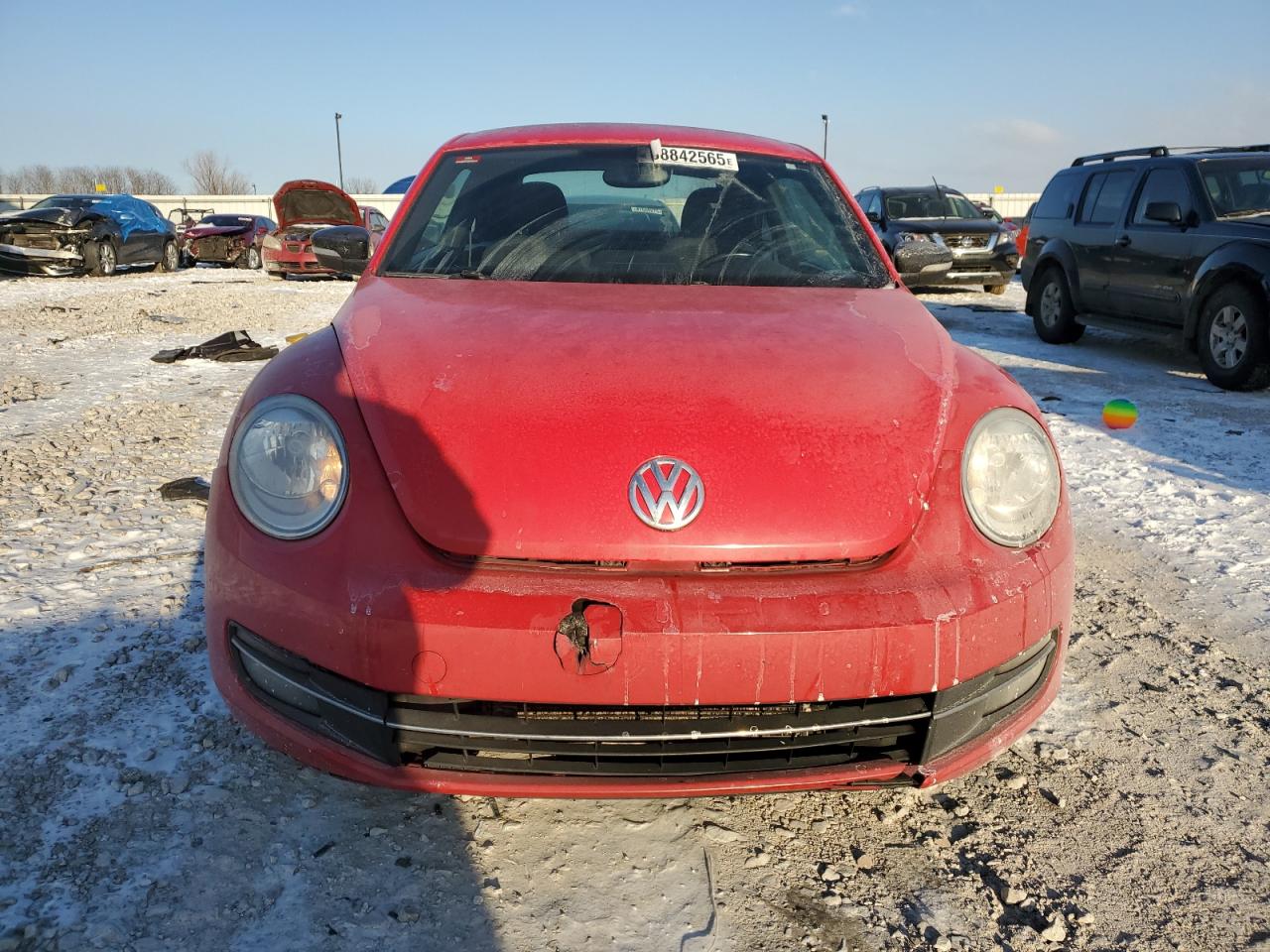 2012 Volkswagen Beetle VIN 3VWV67AT4CM665309 Copart auction photo, front end / rear end damage thumbnail 5