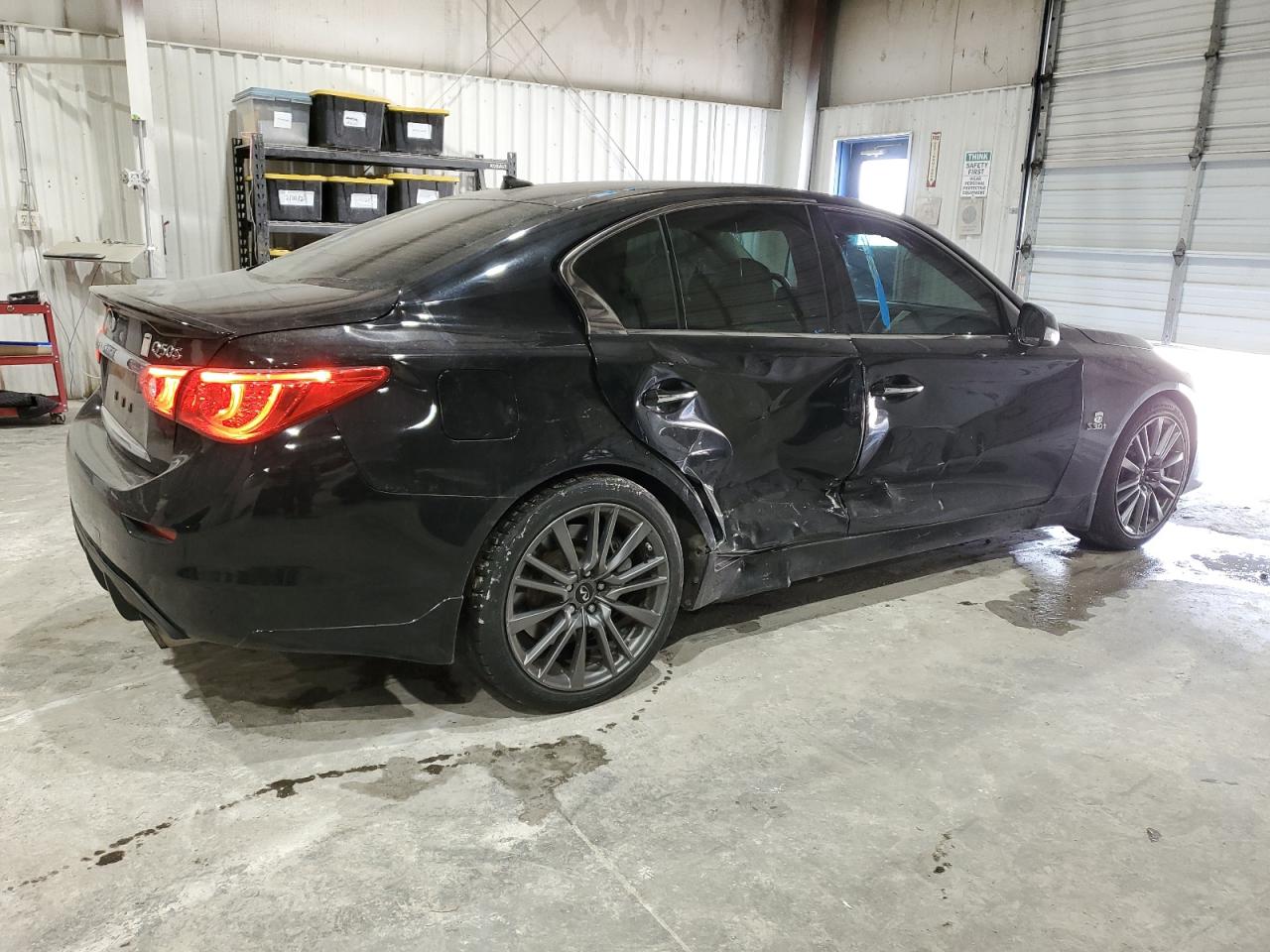 2016 Infiniti Q50 VIN JN1FV7AR6GM451599 Copart auction photo, side damage thumbnail 3