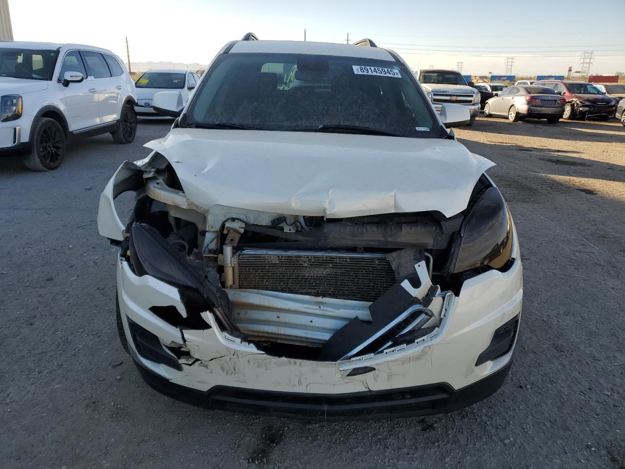 2015 Chevrolet Equinox VIN 1GNALBEKXFZ107974 Copart auction photo, front end / frame damage damage thumbnail 5