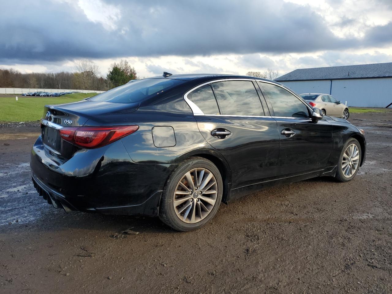 2018 Infiniti Q50 VIN JN1EV7AR6JM445742 Copart auction photo, vandalism damage thumbnail 3
