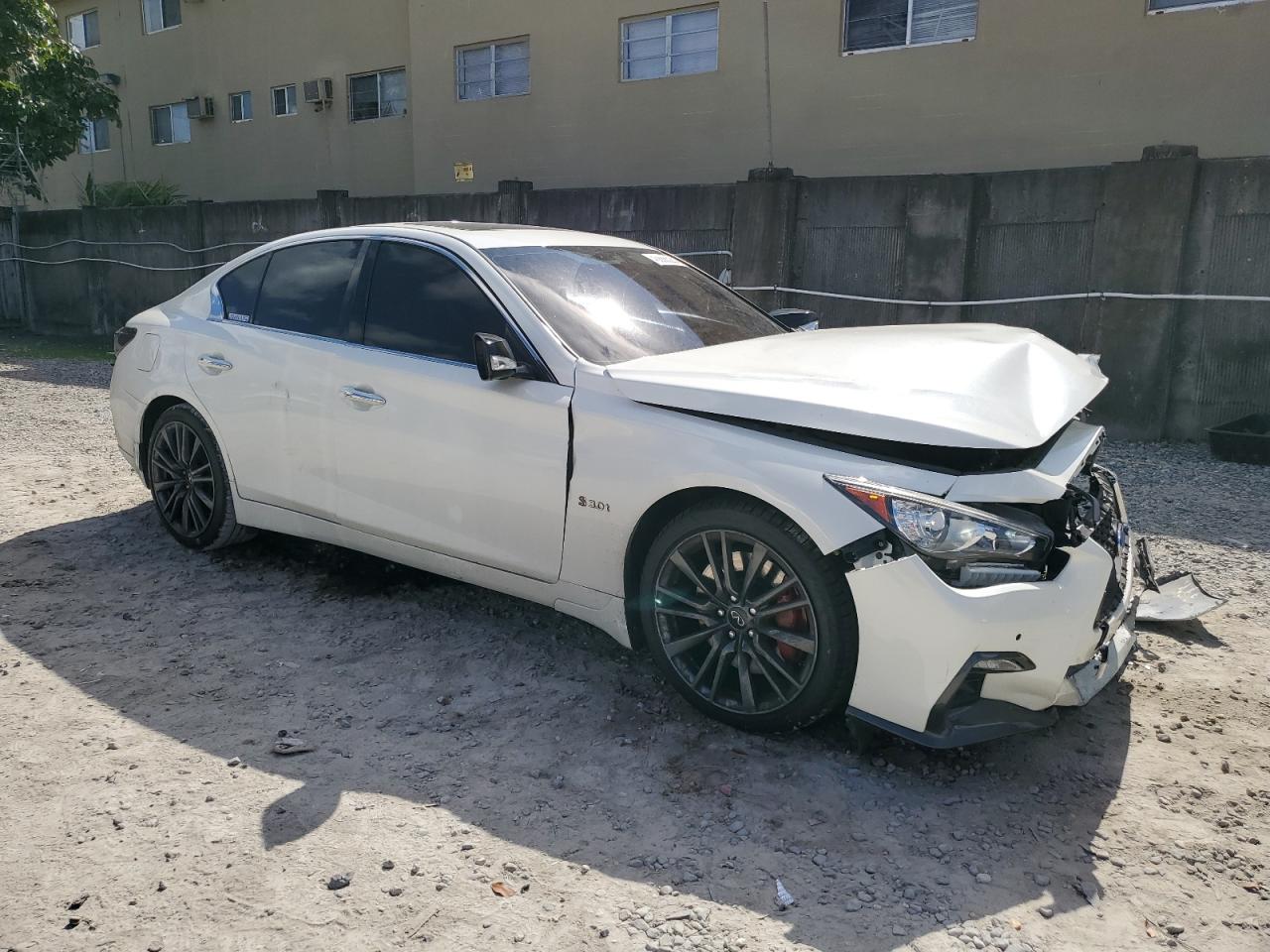 2020 Infiniti Q50 VIN JN1FV7AR3LM660292 Copart auction photo, front end damage thumbnail 4