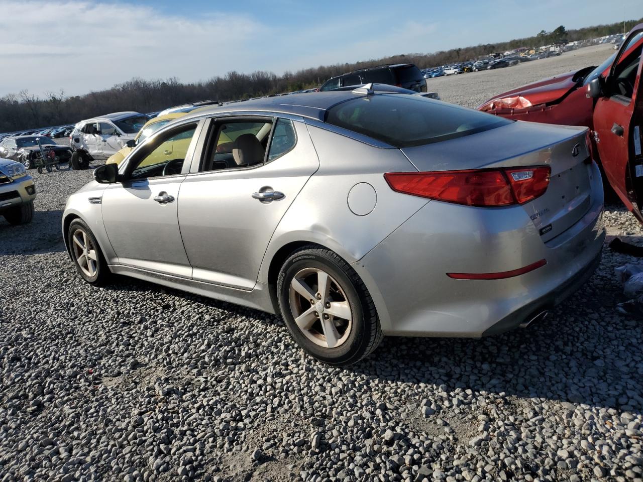 2015 KIA Optima VIN KNAGM4A77F5572536 Copart auction photo, vandalism damage thumbnail 2