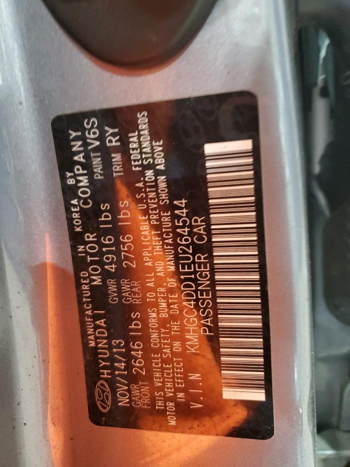 2014 Hyundai Genesis VIN KMHGC4DD1EU264544 Copart auction photo, all over / front end damage thumbnail 12