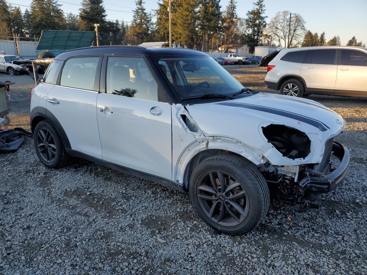 2013 MINI Cooper VIN WMWZC3C56DWP23990 Copart auction photo, front end damage thumbnail 4