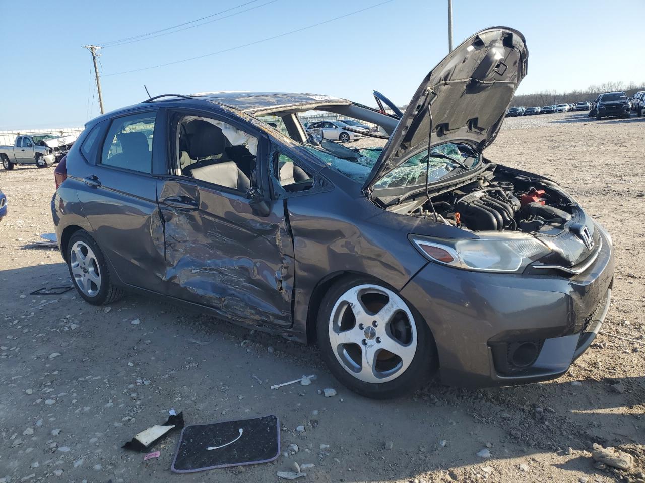2017 Honda Fit VIN JHMGK5H89HS023985 Copart auction photo, all over damage thumbnail 4