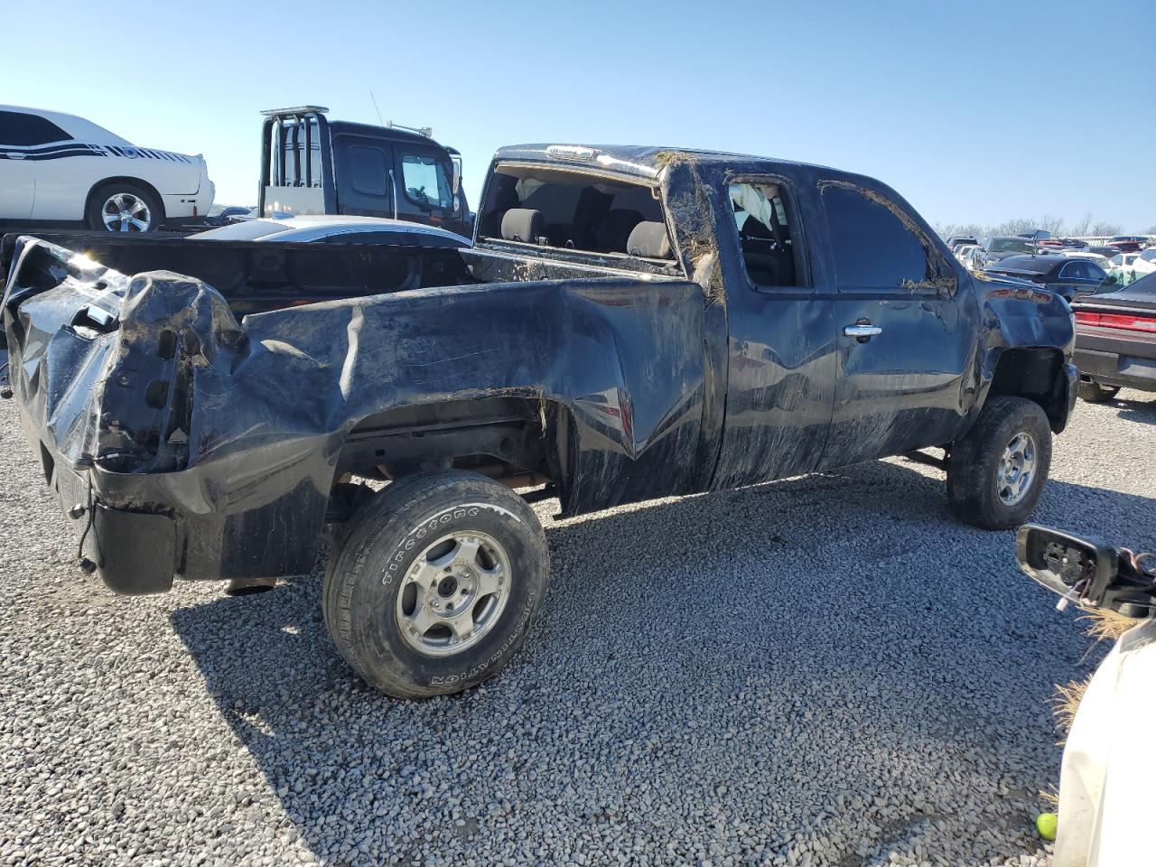 2011 Chevrolet Silverado VIN 1GCRKSE30BZ393111 Copart auction photo, rollover / all over damage thumbnail 3
