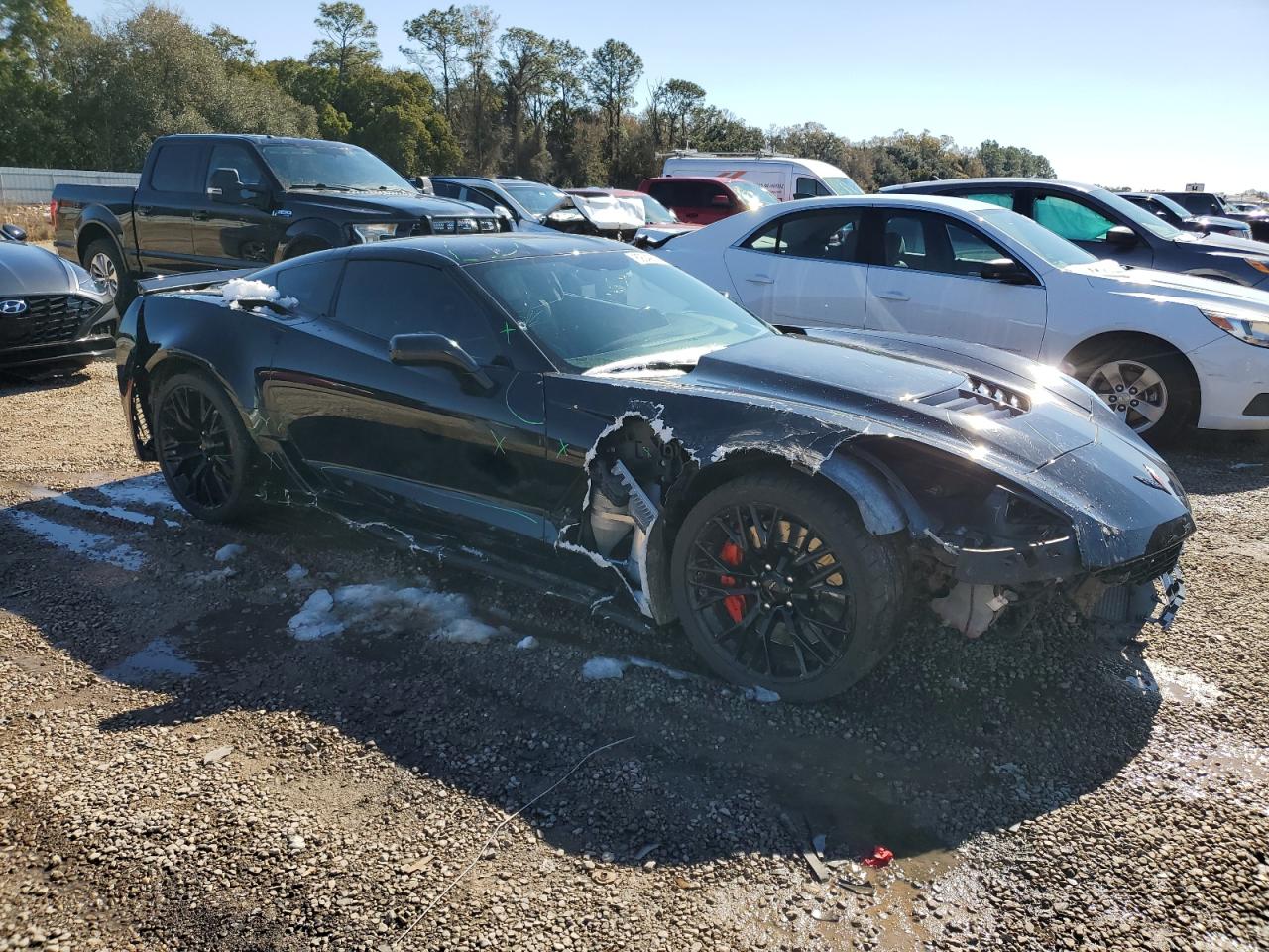 2019 Chevrolet Corvette VIN 1G1YS2D67K5606448 Copart auction photo, all over damage thumbnail 4