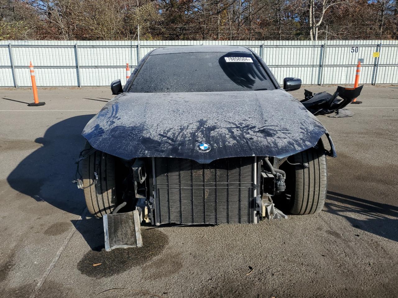 2019 BMW 7er VIN WBA7E4C56KGV70297 Copart auction photo, front end / side damage thumbnail 5