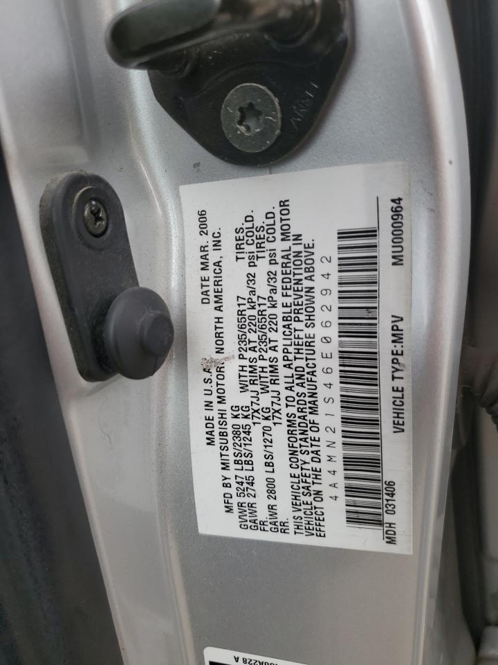 2006 Mitsubishi Endeavor VIN 4A4MN21S46E062942 Copart auction photo, front end / minor dent/scratches damage thumbnail 13
