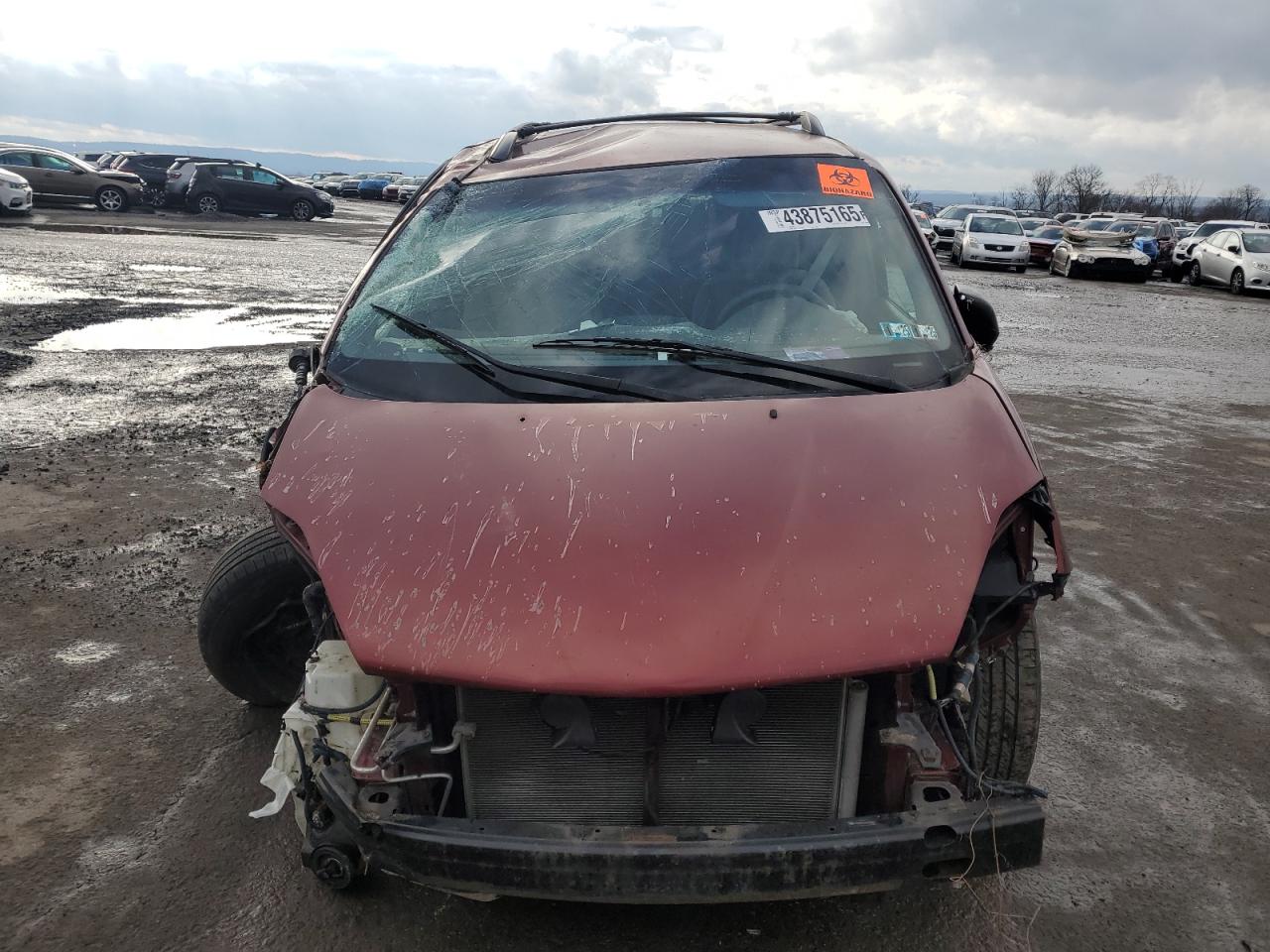 2010 Toyota Sienna VIN 5TDKK4CCXAS329402 Copart auction photo, front end / top/roof damage thumbnail 5