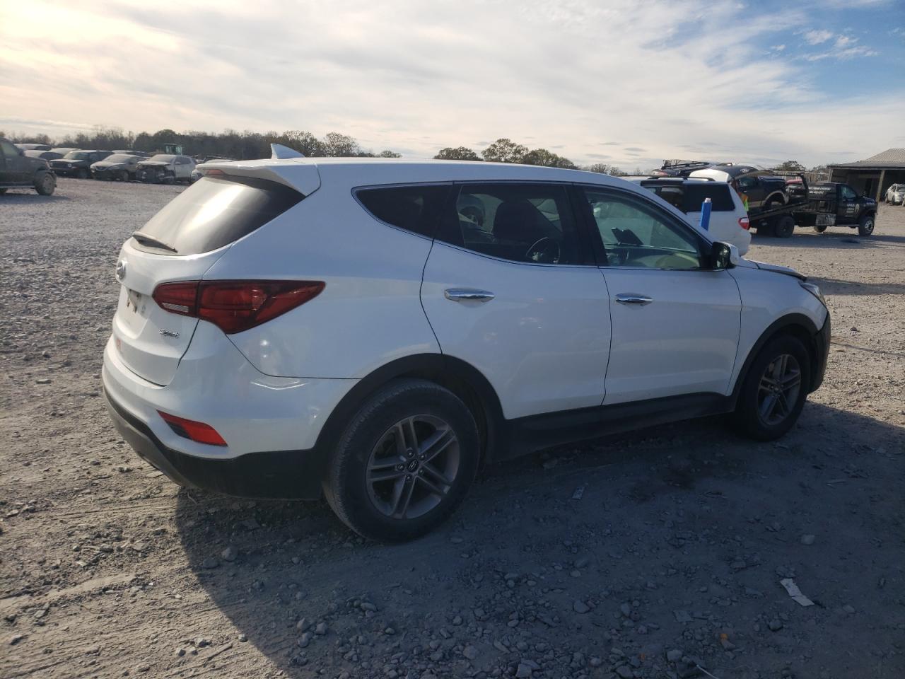 2017 Hyundai Santa Fe VIN 5NMZT3LB8HH004029 Copart auction photo, front end / side damage thumbnail 3