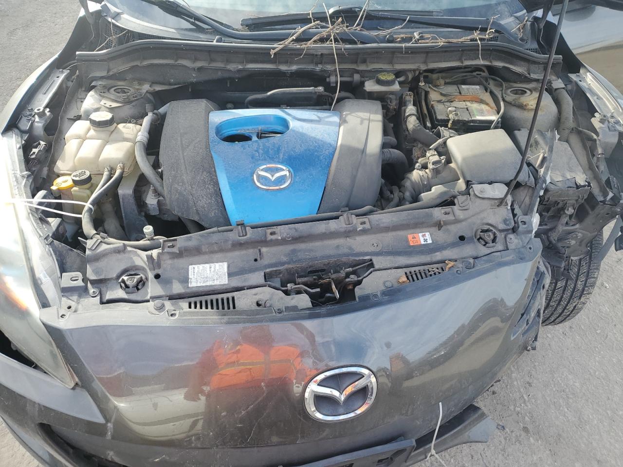 2012 Mazda 3 VIN JM1BL1W70C1696545 Copart auction photo, front end damage thumbnail 13