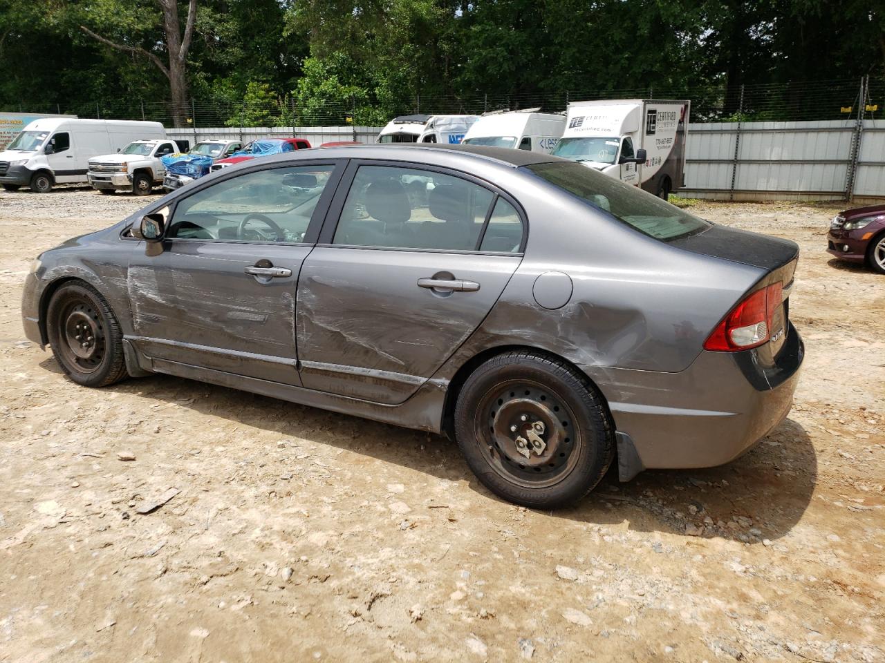 2011 Honda Civic VIN 2HGFA1F57BH305088 Copart auction photo, side / front end damage thumbnail 2