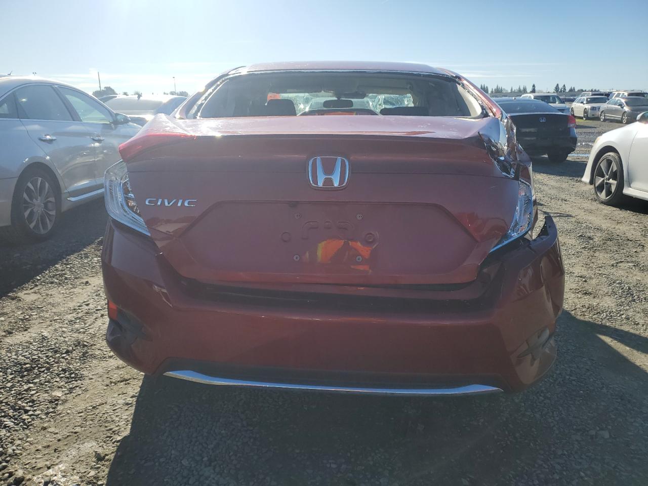 2020 Honda Civic VIN 19XFC2F63LE205624 Copart auction photo, all over damage thumbnail 6